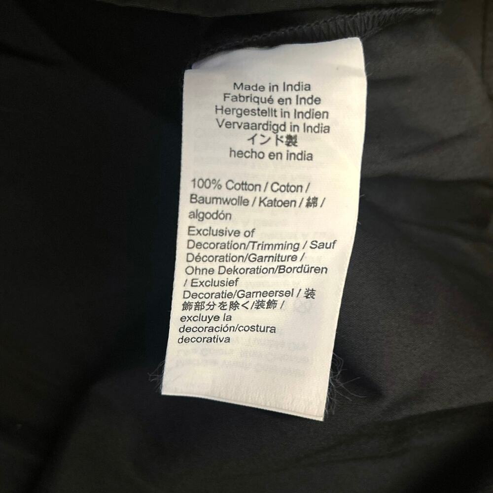 NWT Madewell Smocked-Waist Poplin Midi Skirt Black Size M - Picture 9 of 9